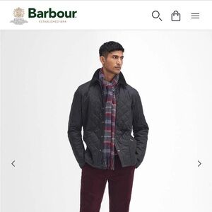 Barbour Men's Liddesdale Quilted Jacket in Blue XL